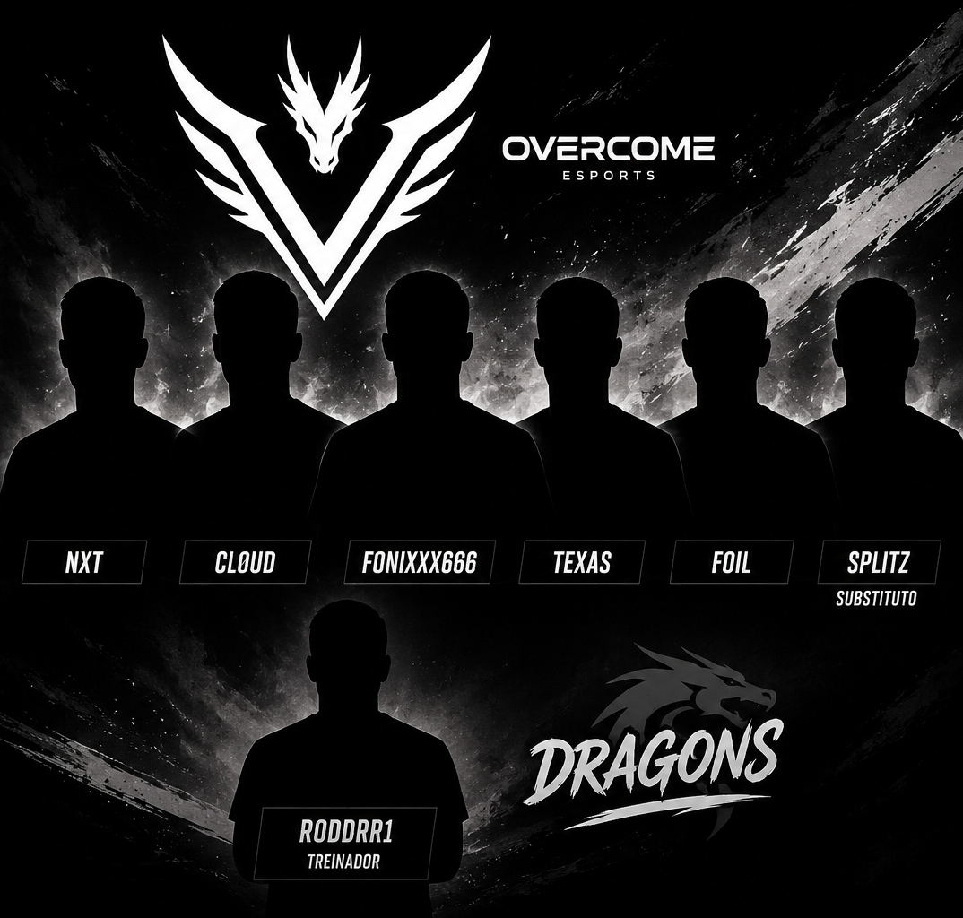 🚨Overcome Esports Revela Equipa de CS2 com Novo Formato Competitivo (5+1 jogadores)