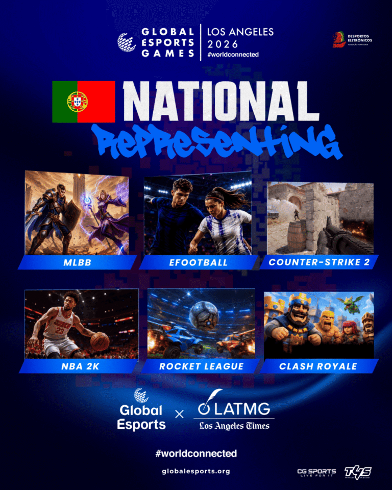 🚨Portugal entra na corrida rumo aos Global Esports Games Los Angeles 2026
